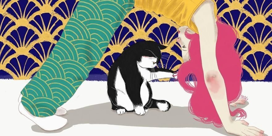 italian illustrator shows in sweet illustrations that even cats being independent they can be his best friends 5cff4d5580e4d  880 e1564494910943.jpg?resize=412,232 - 30 Illustrations That Shows The True Color Of Cats