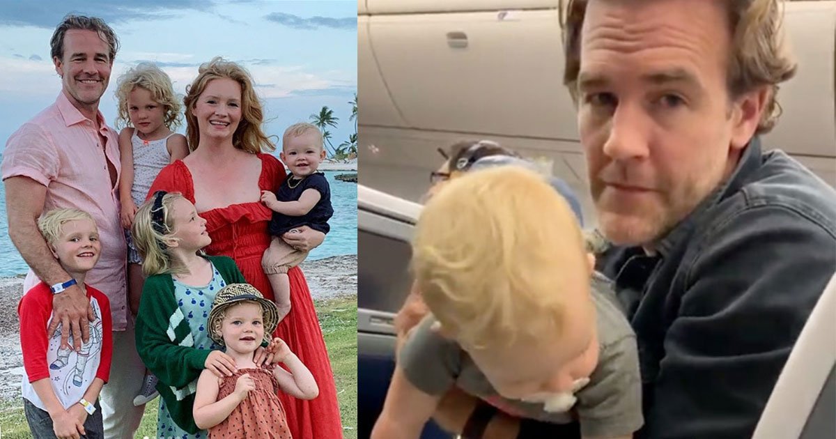 james van der beek shared the experience of his11 hour flight delay with his 5 kids.jpg?resize=412,232 - James Van Der Beek Shared The Experience Of His 11-Hour Flight Delay With His 5 Kids