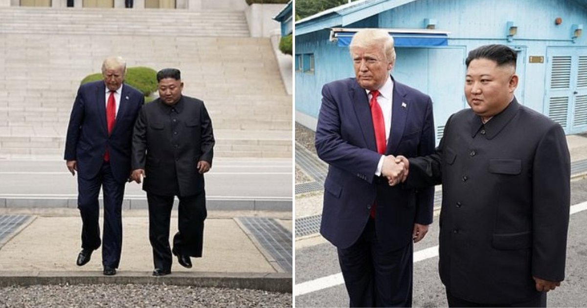 kim6.png?resize=1200,630 - Trump Becomes FIRST President To Walk Into North Korean Territory As He Meets Kim Jong-Un