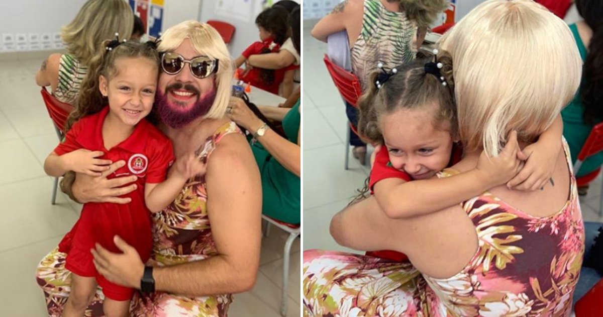luna6.png?resize=412,275 - Widowed Father Dressed As A Mother For School Event To Make 5-Year-Old Daughter's Wish Come True