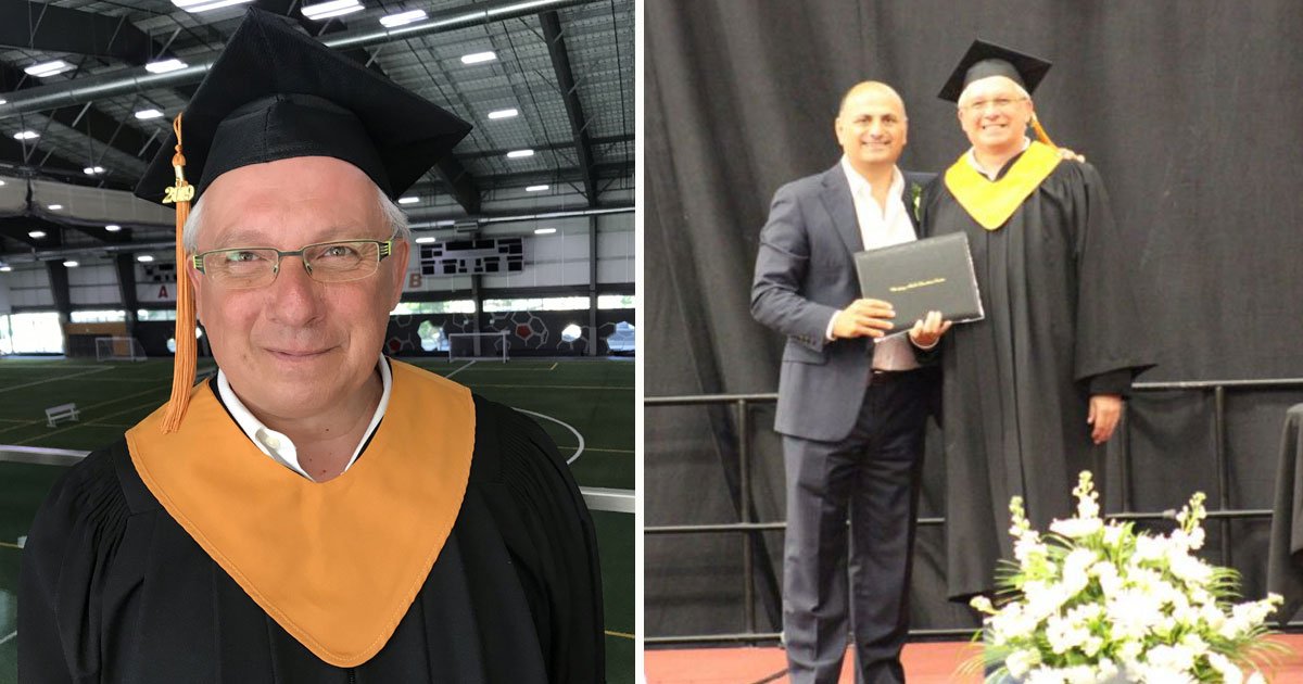 man diploma after 40 years.jpg?resize=412,275 - 56-Year-Old Man - Who Left School After Being Bullied - Received His High School Diploma After 40 Years