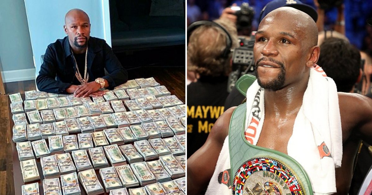 mayweather6.png?resize=1200,630 - Floyd Mayweather Responds To Critics Who Say He Is 'Too Flashy' After Posing With $2 Million Cash