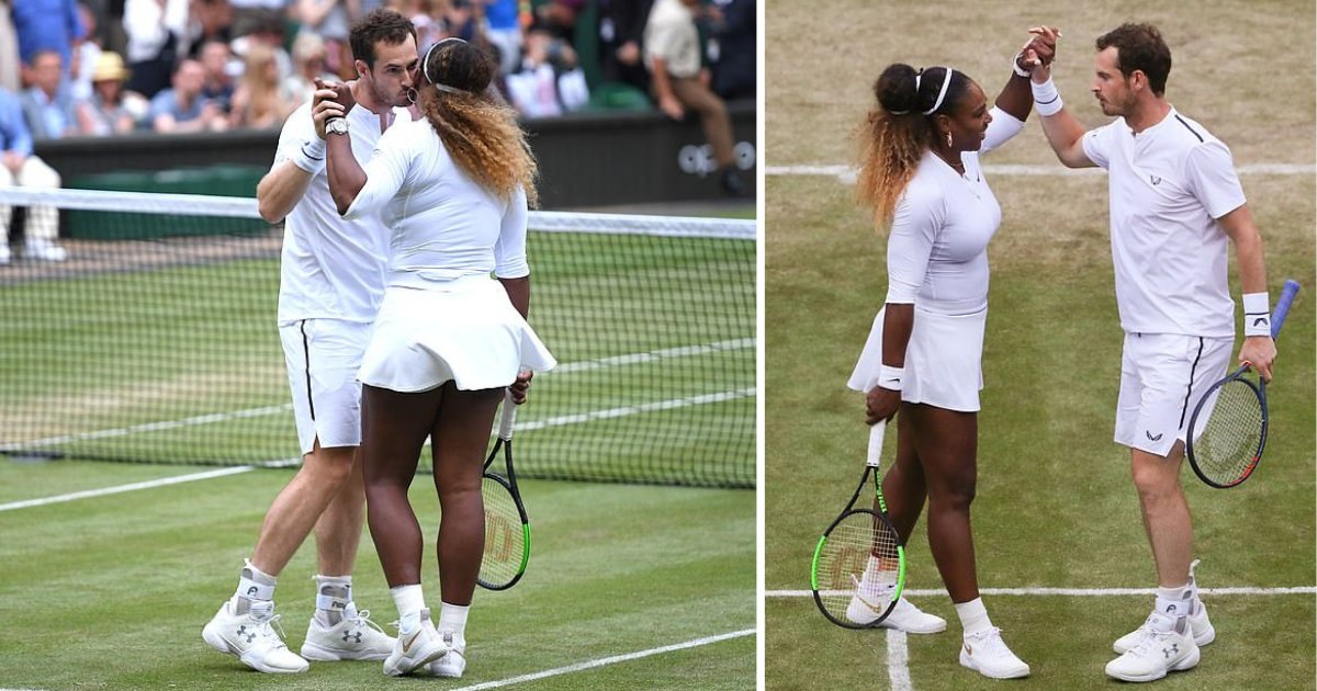 s2 6.png?resize=412,275 - Serena Williams et Andy Murray remportent leur tout premier match de double mixte à Wimbledon