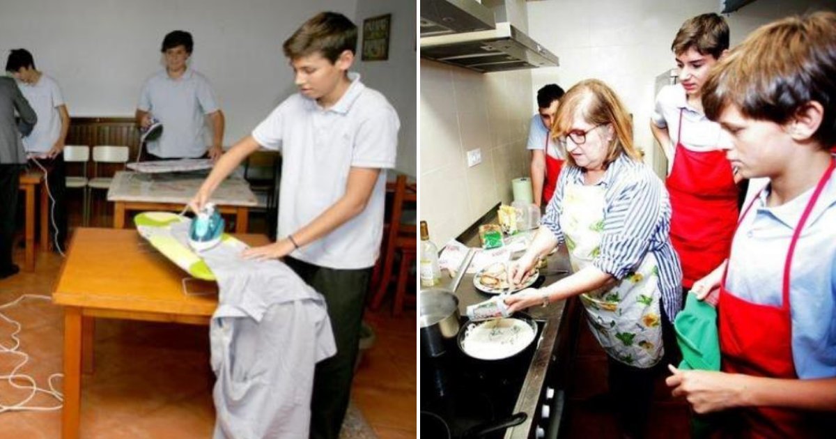 school3.png?resize=412,232 - Une école enseigne les corvées ménagères aux garçons