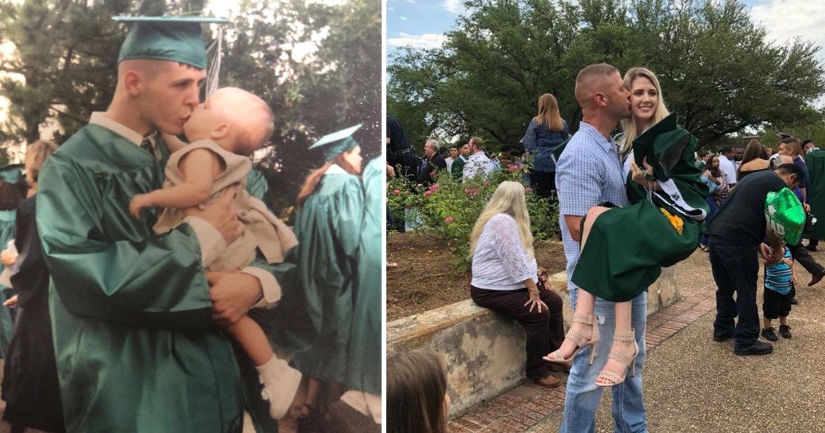 sdfsdf.jpg?resize=412,275 - Father & Daughter Graduated From Same School But The Way She Recreated Her Graduation Picture With Dad, Will Melt Your Heart