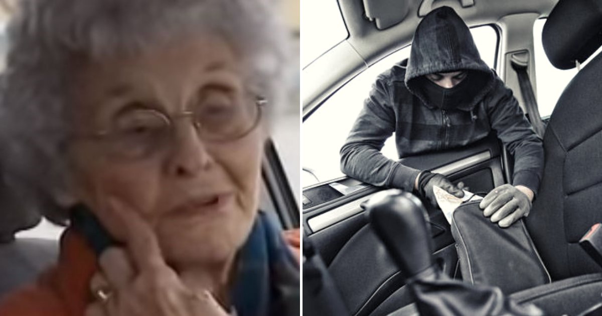 thief.png?resize=1200,630 - Thief Hops Into 92-Year-Old Woman's Vehicle But After Her 'Powerful Words' He Thanks Her With Kiss On The Cheek