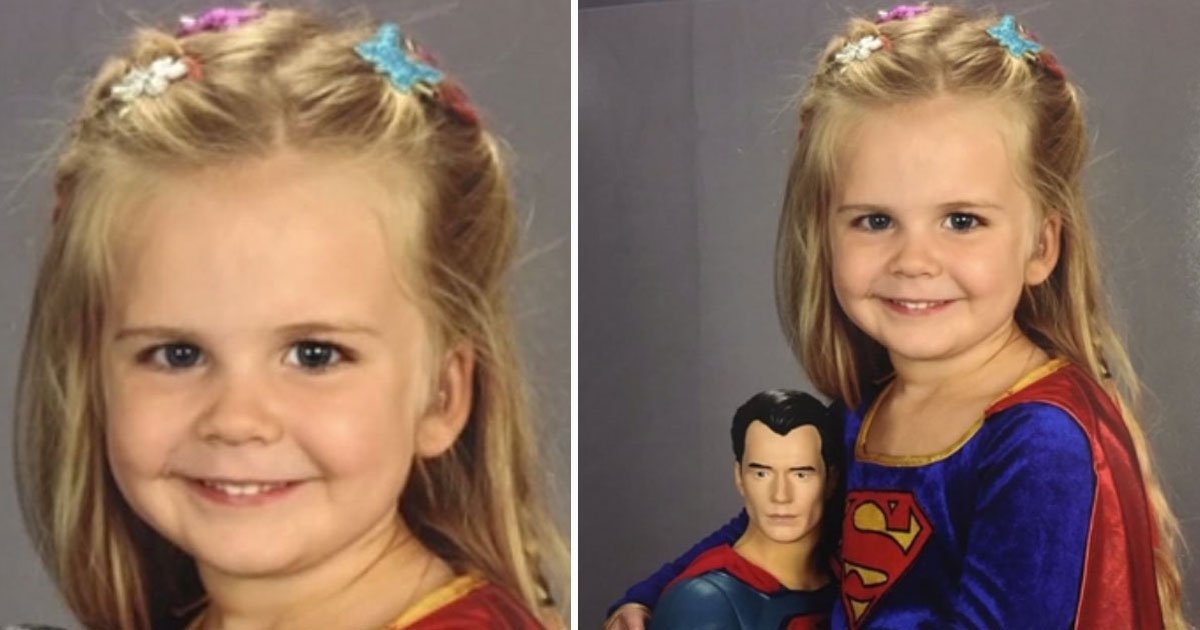 toddler wore superman dress.jpg?resize=412,275 - 3-Year-Old Wore Superman Dress At Picture Day At Her School