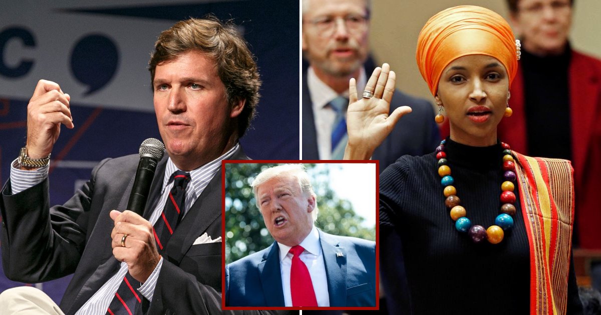 trump2.png?resize=412,232 - President Trump Supports Tucker Carlson After He Attacked Somali-American Congresswoman Ilhan Omar