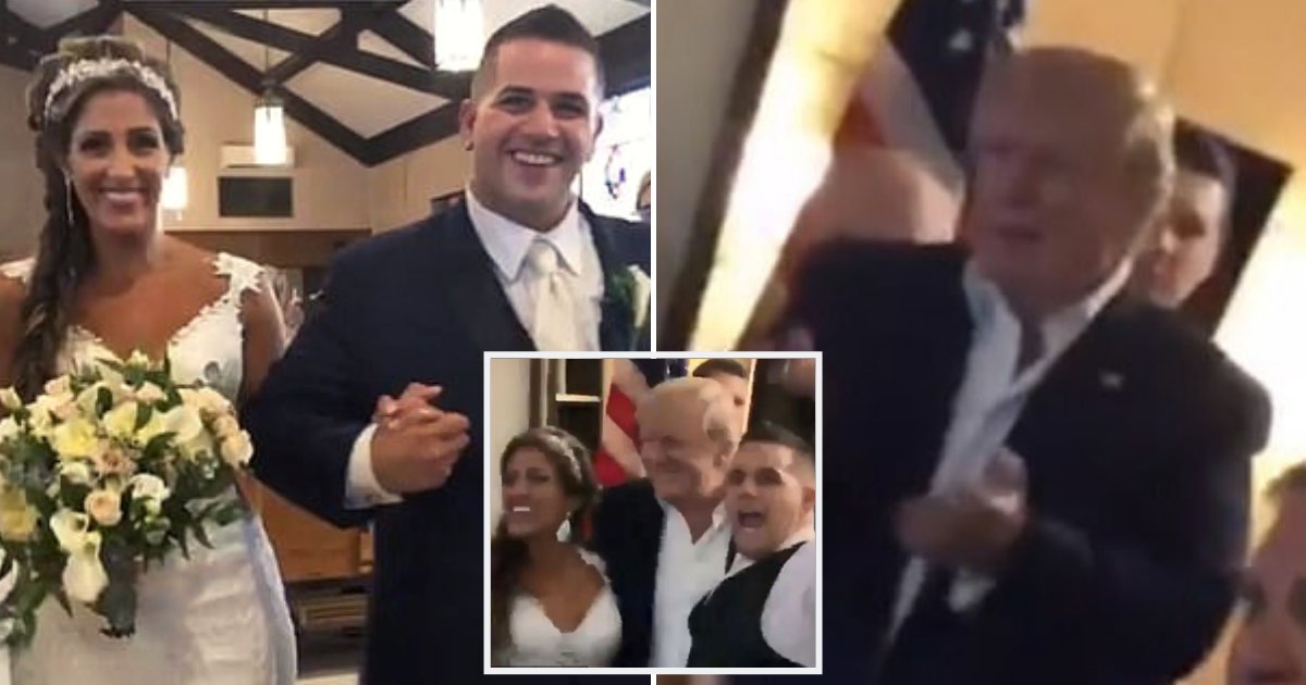 trump5.png?resize=1200,630 - President Trump Makes Surprise Appearance At Wedding Of Couple Who Are His Avid Supporters