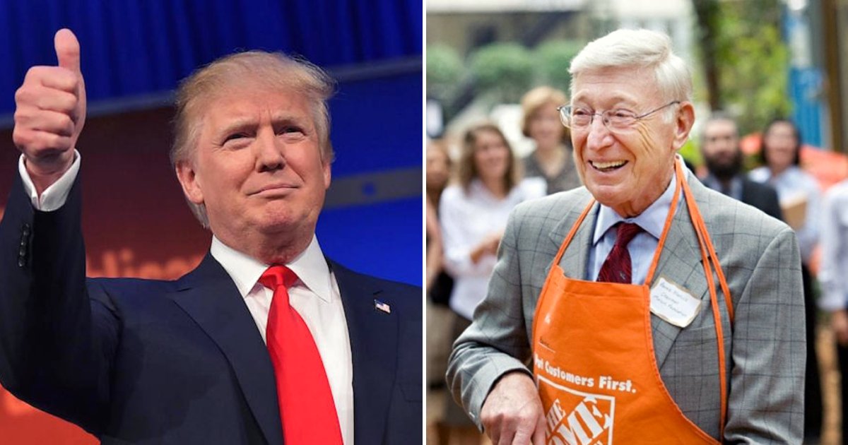 trumpmarcus.png?resize=412,275 - Donald Trump Praises Home Depot Co-Founder Bernie Marcus In Response To Boycotts