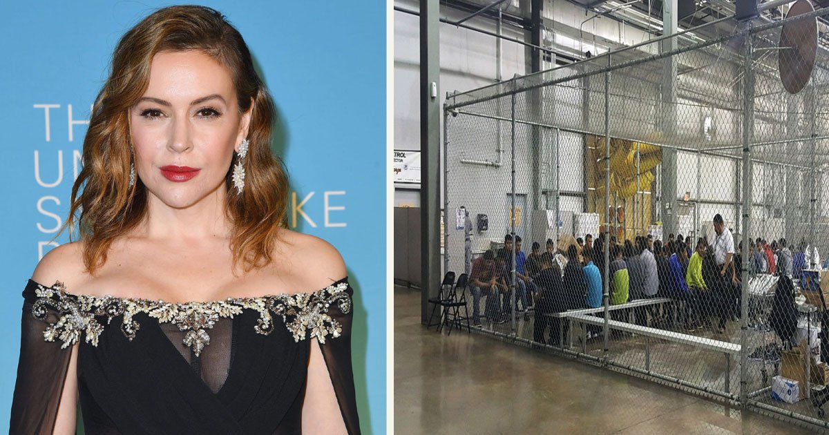 untitled 1 6.jpg?resize=412,232 - Security Guards Rejected Alyssa Milano Who Was Trying To Enter The Illegal Immigrant Detention Center