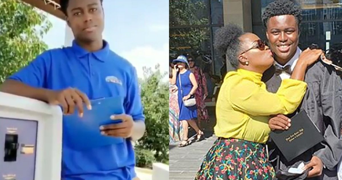 untitled design 2.png?resize=412,275 - Mother Surprises His Son On the First Day of His Job Calling Him A "Hustle Boy"