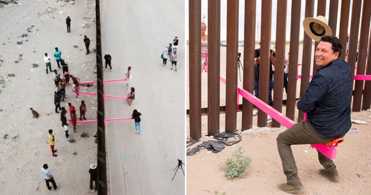 untitled design 59 2.png?resize=1200,630 - People At US-Mexico Border Wall Are Playing On Seesaws In Defiance Of Trump's Anti-Immigration Policies