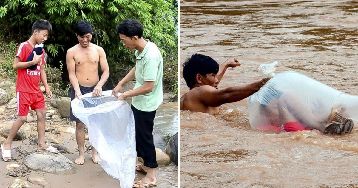 untitled design 62 1.png?resize=412,232 - Children Of Remote Village Forced To Cross River In Plastic Bags To Reach Their School