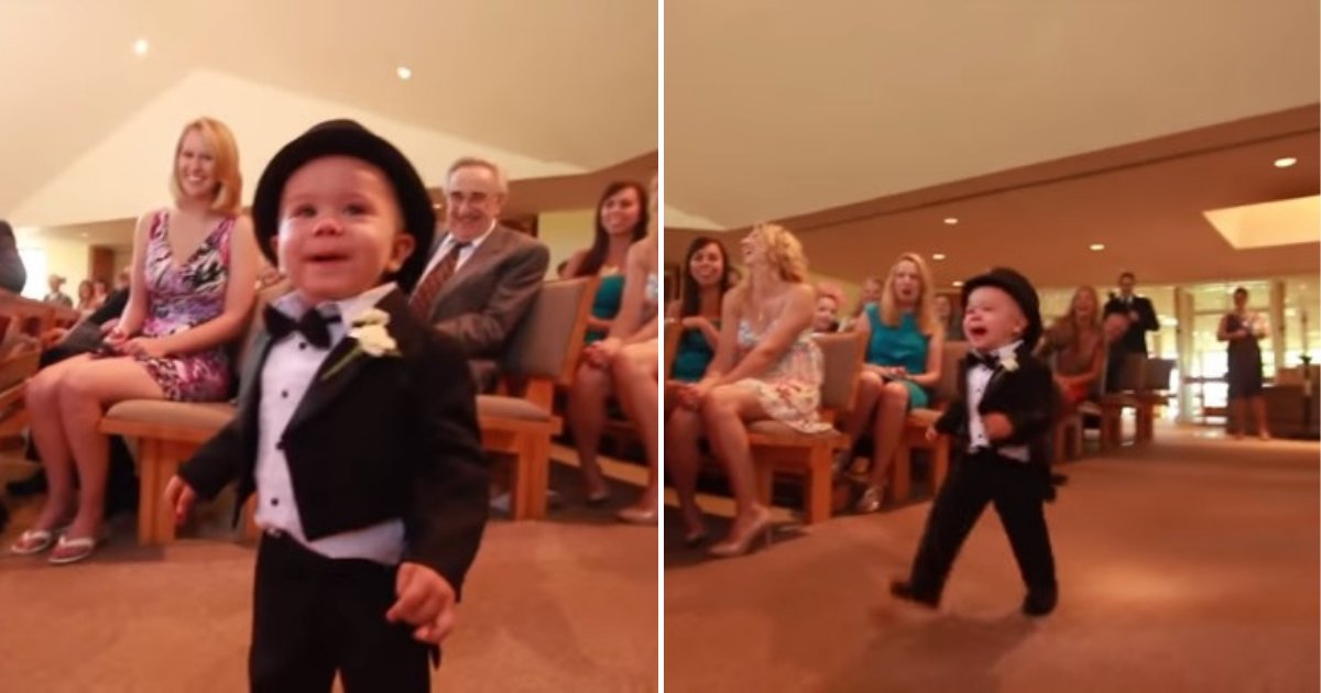 untitled design 74 1.png?resize=1200,630 - Little Ring Bearer Stole The Show With His Unusual Entry At The Wedding