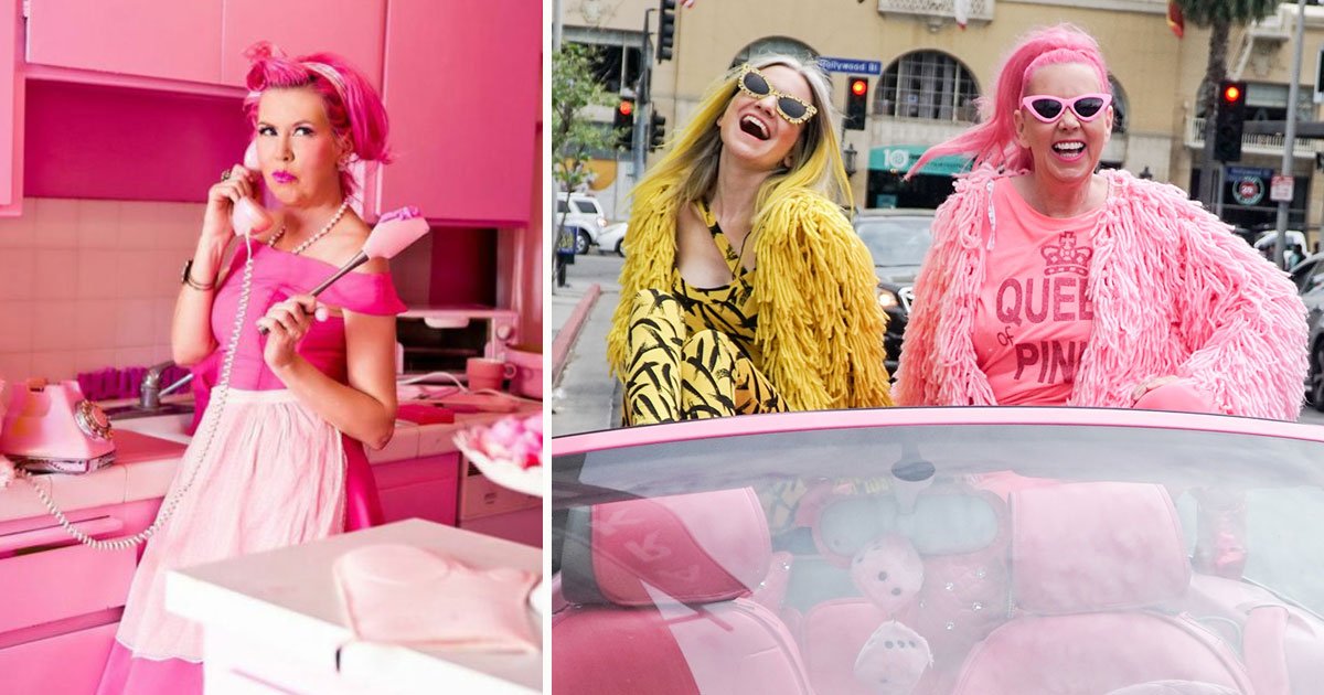 woman obsesses pink yellow.jpg?fit=1024%2C538&ssl=1&strip=all - Woman Obsessed With The Colour Pink Is Happier Than Ever After Finding Someone Like Her