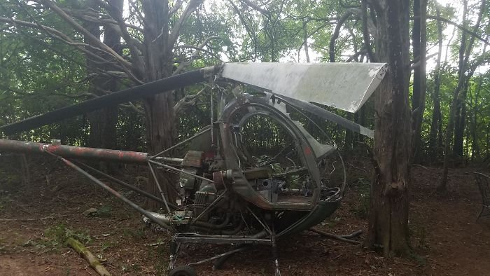 Found An Old Helicopter In The Woods