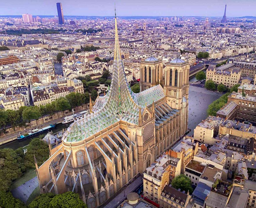 13 Architects Suggest Notre Dame Cathedral Reconstruction Designs