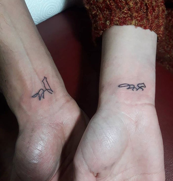 Tiny Matching Tattoos