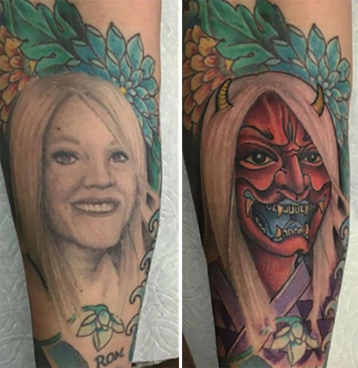 My Friend Decided To Cover Up The Tattoo Of His Ex Wife