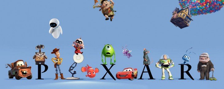 Personajes de algunas películas de Pixar 