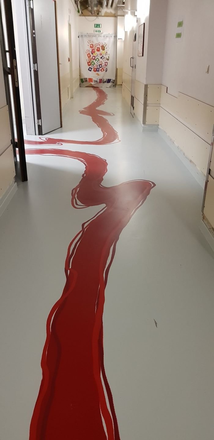 This Is Not A Crime Scene, But A Hospital Hallway