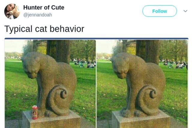 two cat statues