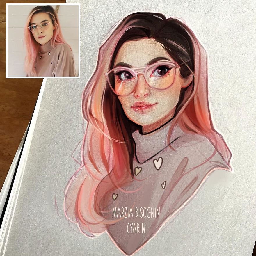The Dutch Artist Transforms Girls Into Adorable Cartoons And Her Work Conquers Millions Of Followers