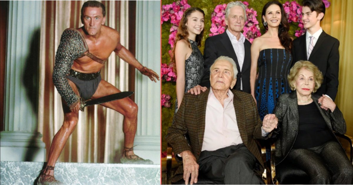 21 y4.png?resize=1200,630 - Kirk Douglas, légende d'Hollywood âgée de 102 ans, a profité d'une rencontre rare avec sa famille couvrant quatre générations