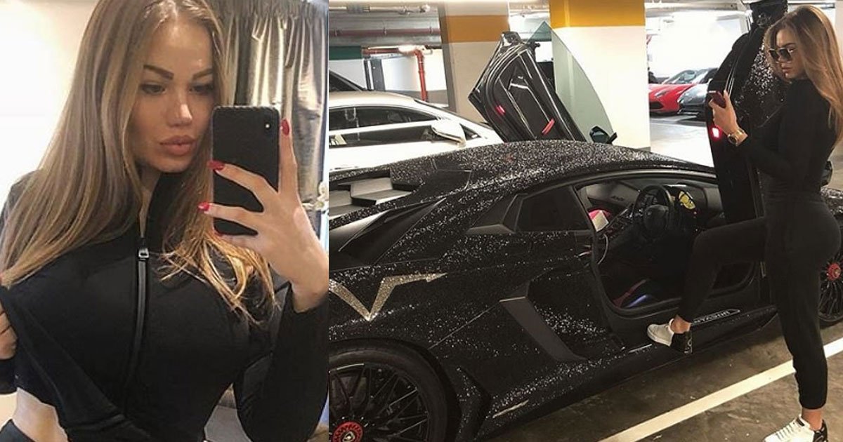 a model showed off her lamborghini aventador encrusted with two million diamonds in londons supercar season.jpg?resize=1200,630 - A Model Showed Off Her Lamborghini Encrusted With Two Million Diamonds