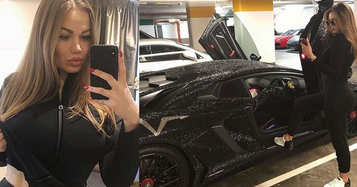 a model showed off her lamborghini aventador encrusted with two million diamonds in londons supercar season.jpg?resize=412,232 - A Model Showed Off Her Lamborghini Encrusted With Two Million Diamonds