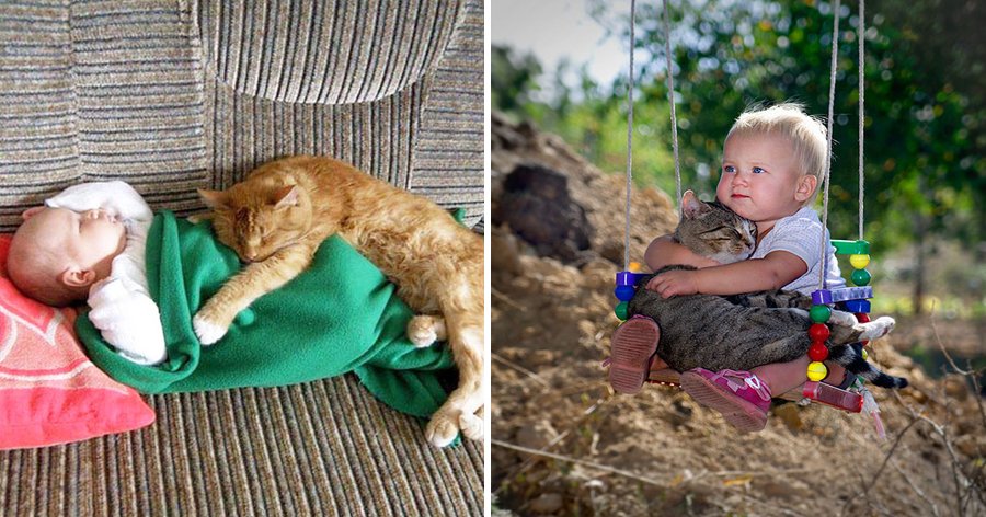 a4 15.jpg?resize=1200,630 - 20 Fotos adoráveis provando que toda criança precisa de um gato