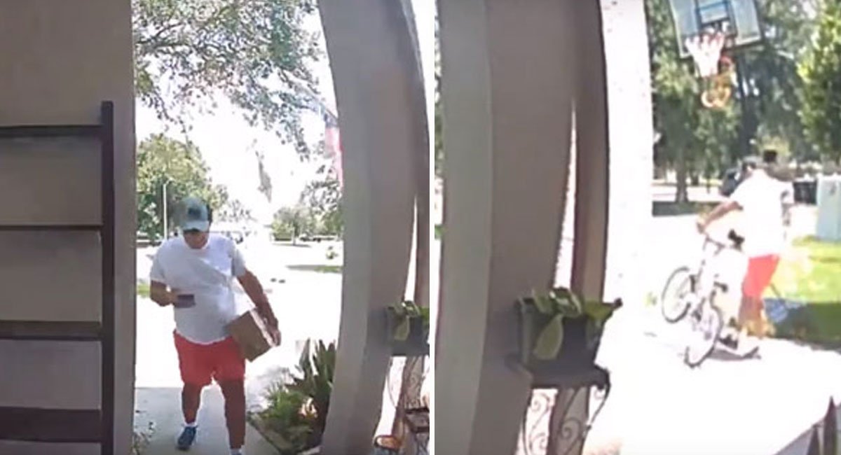 amazon delivery man steals.jpg?resize=412,275 - Amazon Delivery Driver Stole A Girl's Bike After Delivering A Package