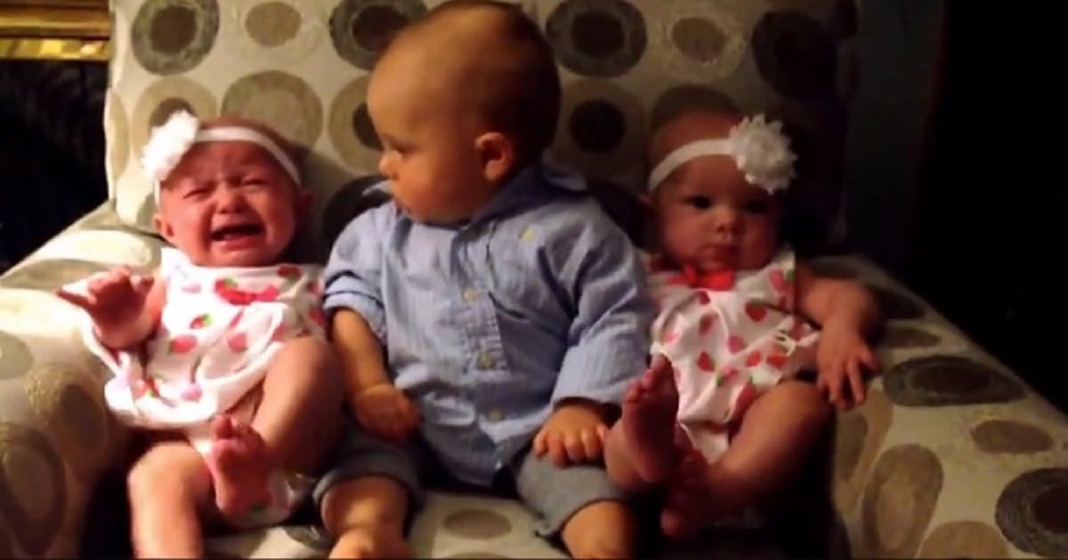 b3 6.jpg?resize=412,275 - Confused Look On The Baby Boy's Face Said It All When He Was Put Between Twin Baby Girls