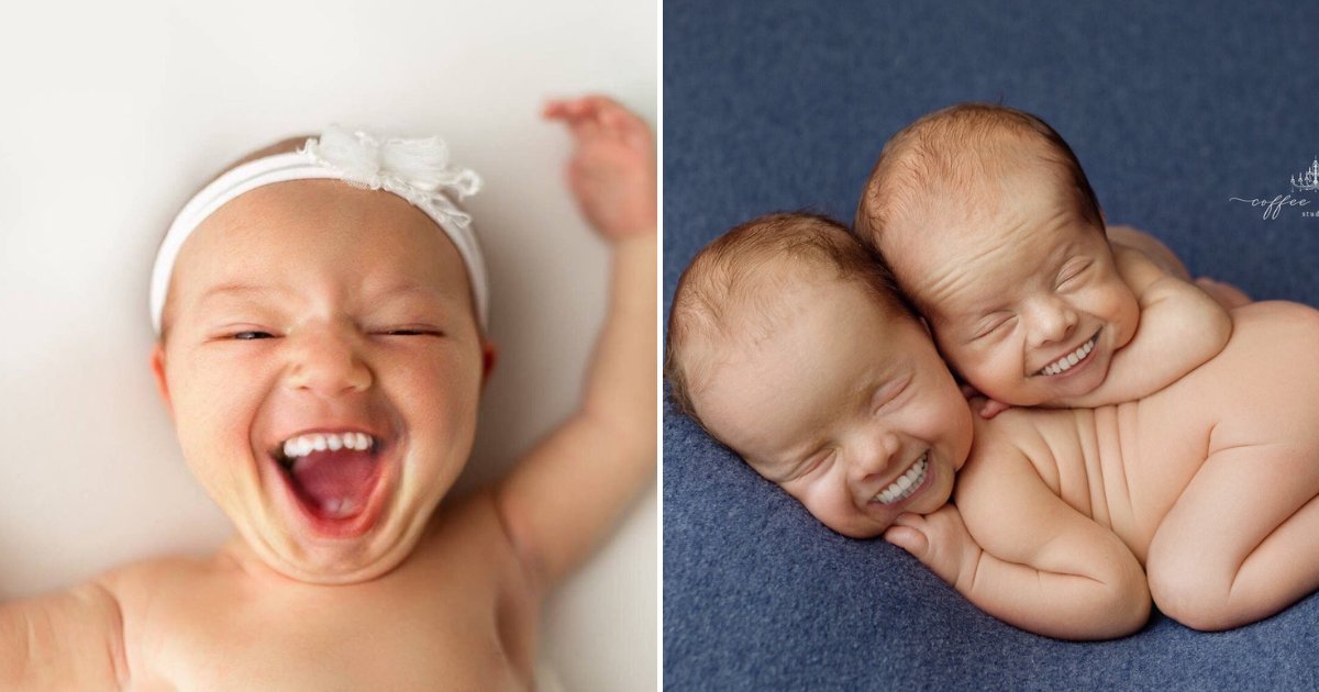 babies.png?resize=1200,630 - The Internet Can't Stop Laughing After Photographer Put Teeth On Newborn Babies