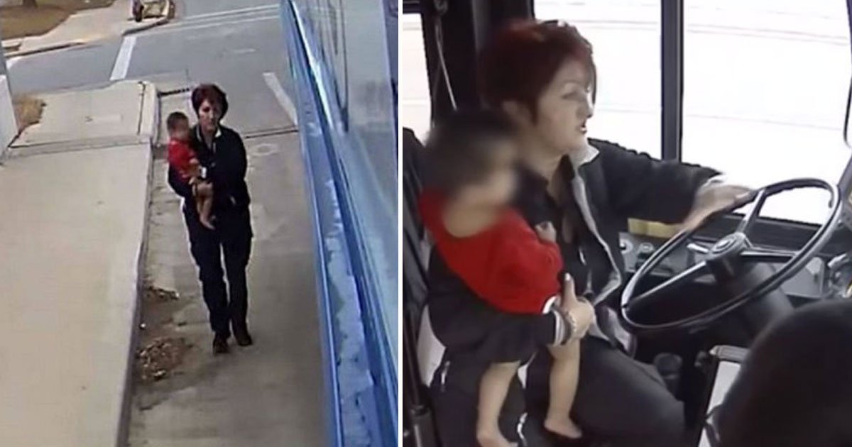 bus driver rescues child.jpg?resize=1200,630 - Un chauffeur de bus a trouvé un enfant tout seul, pieds nus, sur une d'autoroute par un temps froid