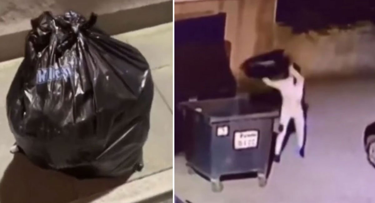 cafe workers trash woman.jpg?resize=1200,630 - Woman Illegally Disposed of Trash In A Cafe’s Bins - Cafe Workers Taught Her A Lesson And Shared The Video Online