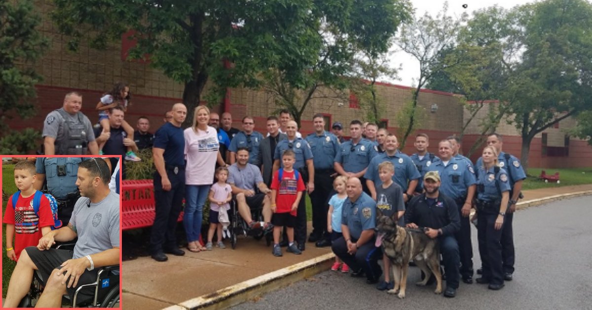 d 7 1.png?resize=412,275 - Cancer Battling Police Officer Got to Walk His Son to School After His Doctor Cleared Him Off