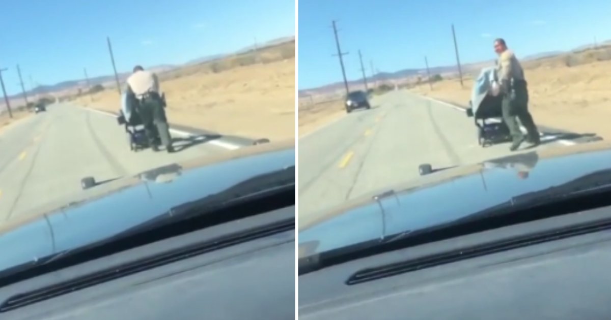 d 9.png?resize=412,275 - Police Officers Went to Save an Elderly Lady Sitting on the Road in Her Wheelchair