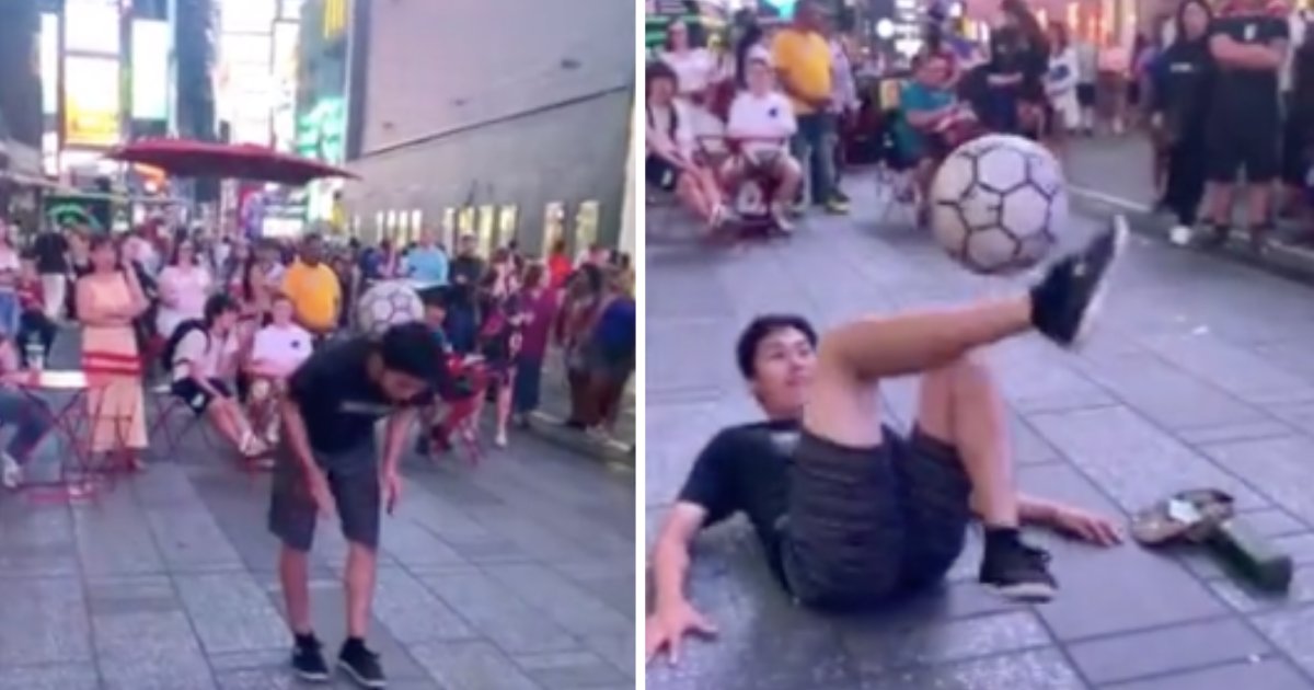 d5 5.png?resize=412,275 - Man Displays His Crazy Skills of Juggling in Times Square As People Gather