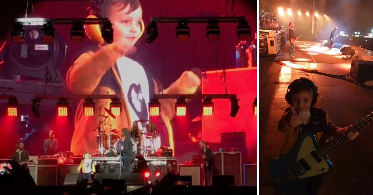 featured image 51.jpg?resize=412,275 - 5-Year-Old Became A Sensation After Busting Moves With Foo Fighters At His First Ever Concert