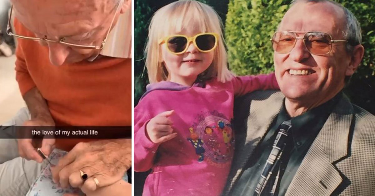 granddad painst nails.jpg?resize=412,275 - Grandfather Painted His Granddaughter’s Nails After Her Surgery