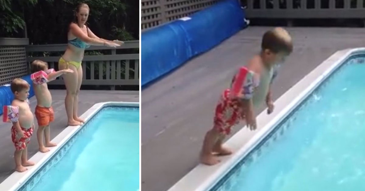 kid belly flop.jpg?resize=1200,630 - Two-Year-Old Performed An Incredible Belly Flop Into The Pool