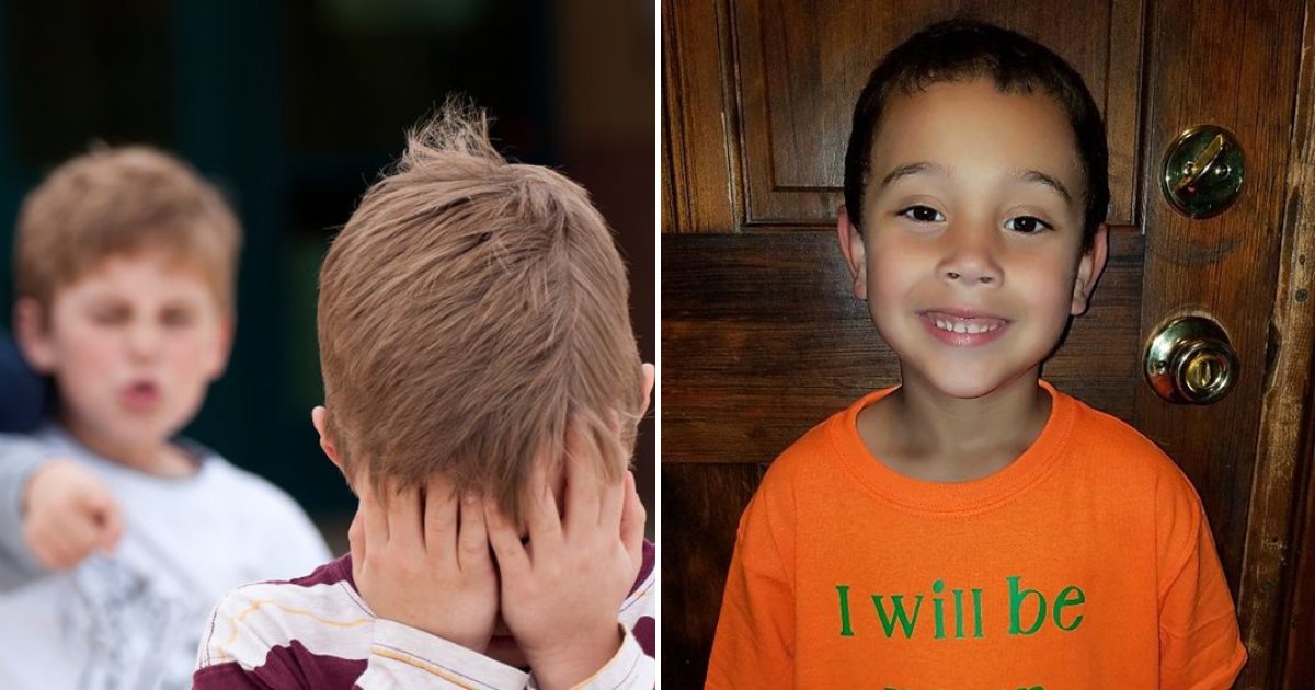 shirt5.png?resize=412,275 - 6-Year-Old Boy Wears Very Special Shirt So Bullied Kids Do Not Feel Alone