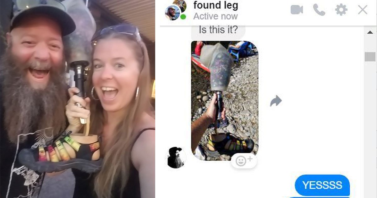 snorkeler found womans prostehtic leg which she had lost in river.jpg?resize=1200,630 - Un plongeur a retrouvé la jambe prothétique d'une femme qu'elle avait perdue dans une rivière