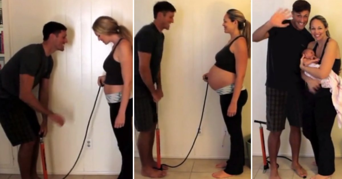 t 2 2.png?resize=1200,630 - Un couple a créé une vidéo de grossesse en accéléré à l'aide d'une pompe à vélo