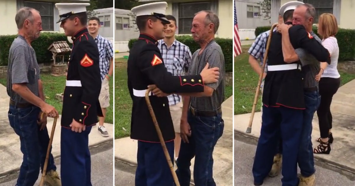 t 3 2.png?resize=412,275 - A Marine Gave His Grandfather The Best Surprise of His Life