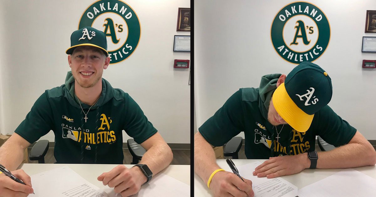 untitled 1 17.jpg?resize=412,275 - A Guy Threw A 96 MPH Fastball During A Fan Challenge And Got Signed By The Oakland A's