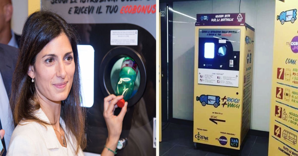 untitled 1 4.jpg?resize=1200,630 - Dans le métro de Rome, les gens peuvent "gagner" des tickets de transport en recyclant leurs bouteilles en plastique