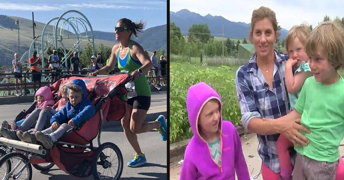 untitled 1 50.jpg?resize=412,275 - A Mom Broke The Marathon Record While Pushing A Three-Person Stroller